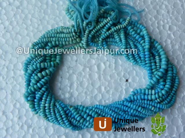 Sleeping Beauty Turquoise Plain Roundelle Beads